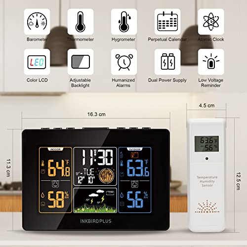 Wetterstation WLAN Inkbird Wetterstation mit Außensensor, Innen