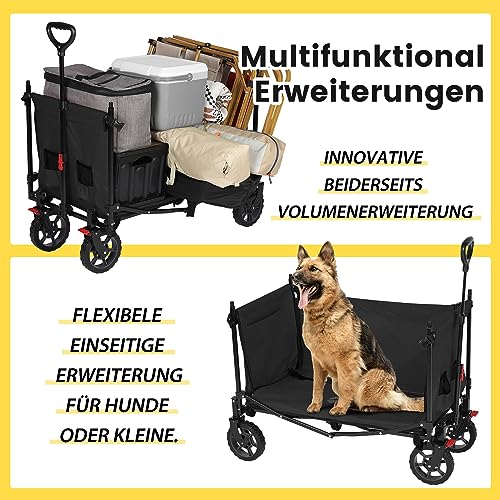 Bollerwagen mit Dach Sekey XXL Bollerwagen Faltbar mit Dach