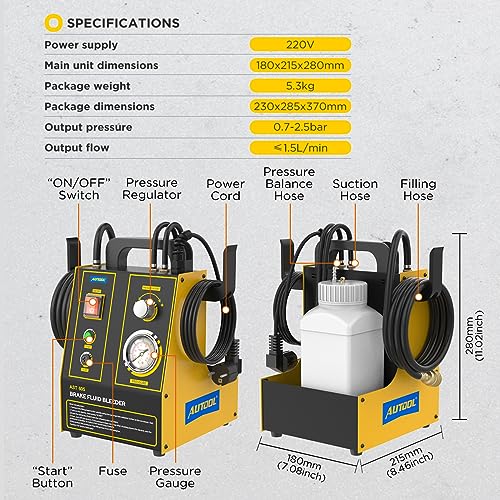 Bremsentlüftungsgerät AUTOOL AST605 Auto-Bremsenentlüfter