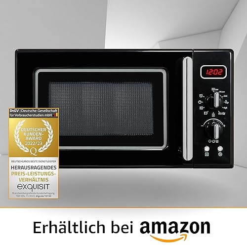 Mikrowelle mit Grill und Heißluft Exquisit Retro Mikrowelle