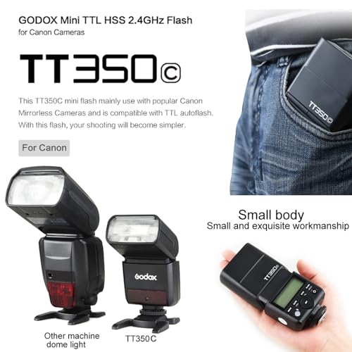 Blitzgeräte GODOX TT350C 2.4G HSS 1, 8000s TTL GN36 Kamera