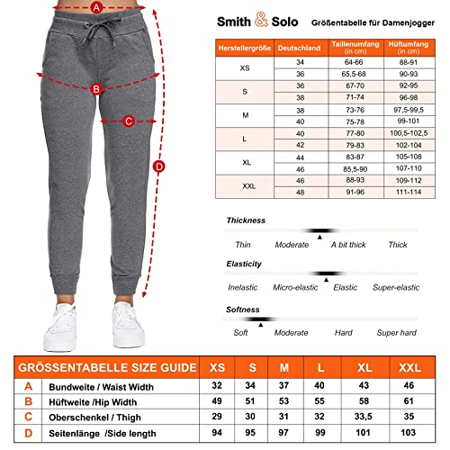 Jogginghose Damen Smith & Solo, Sporthose Frauen Baumwolle