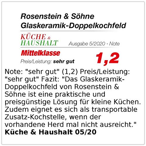 Doppelkochplatte Rosenstein & Söhne Infrarot Kochplatte