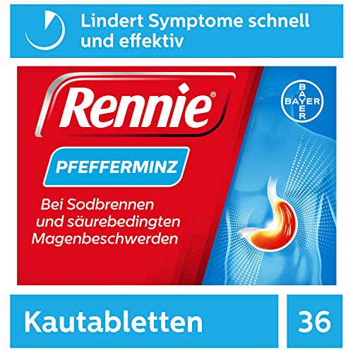 Sodbrennen-Tabletten Rennie Pfefferminz lindern Sodbrennen