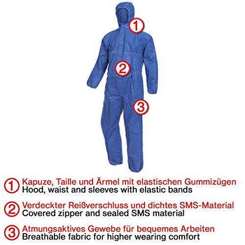 Schutzanzug-Einweg Nitras Polysafe Basic II, Einweg-Schutzanzug