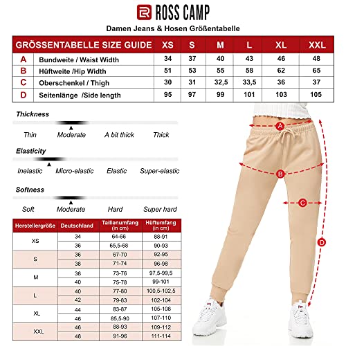 Jogginghose Damen ROSS CAMP Sporthose Frauen Baumwolle