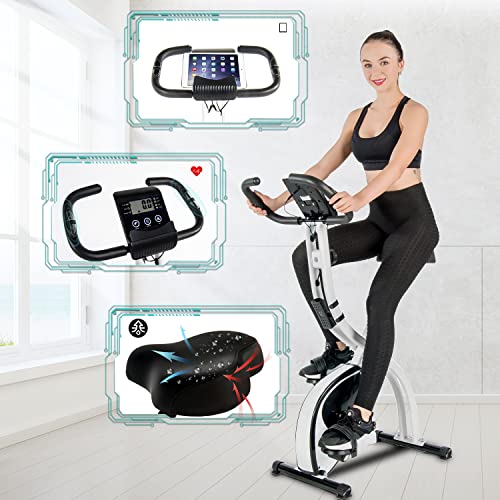 Heimtrainer (klappbar) ISE X-Bike Fitnessbike für Zuhause