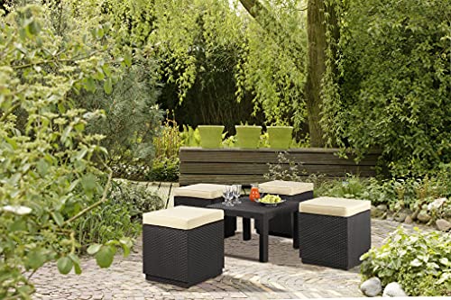 Gartentisch Keter Allibert by Victoria, braun, 59x59x43cm