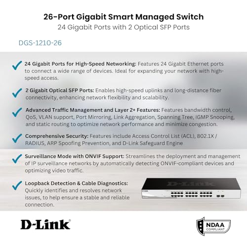 D-Link-Switch D-Link DGS-1210-26 gemanaged L2 Gigabit