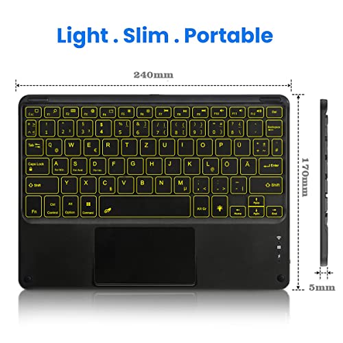 Tablet-Tastatur KOOCHUWAH Tastatur Bluetooth mit Touchpad