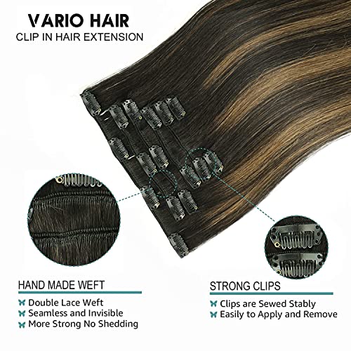 Clip-in-Extensions VARIO HAIR Clip in Extensions Echthaar Balayage