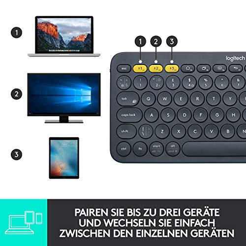 Funktastatur Logitech K380 Kabellose Bluetooth-Tastatur, Multi-Device