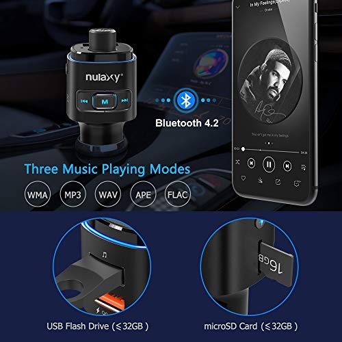 Bluetooth-Adapter (Auto) NULAXY FM Transmitter für Auto