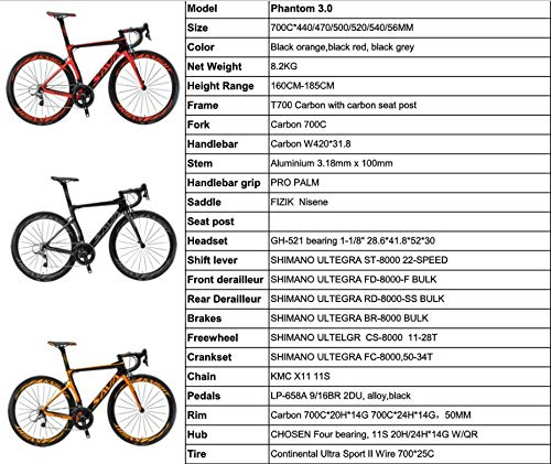 Carbon-Rennrad Generic Sava Phantom 3.0 Carbon Fiber Shimano Ultegra