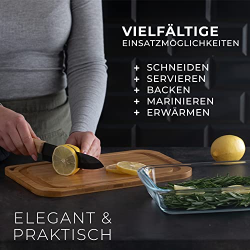 Frischhaltedosen aus Glas Exitoso Servierbrett Holz