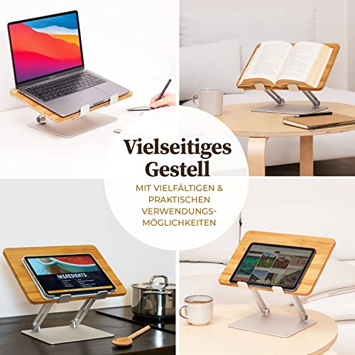 Laptop-Ständer HENNEZ Laptop Ständer Holz höhenverstelbar