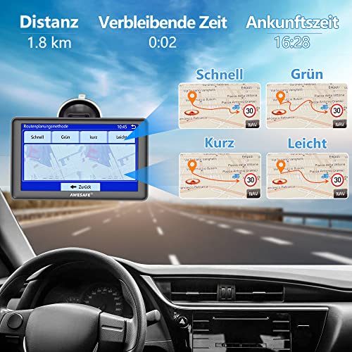 Navigationsgeräte AWESAFE für Auto PKW KFZ LKW Navi 2023