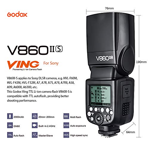 Godox-Blitz GODOX V860IIS Speedlite HSS 1/8000S GN60 2000mAh