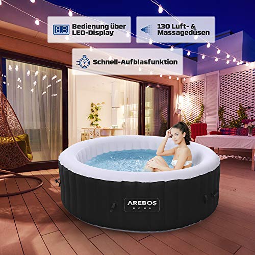 Aufblasbarer Whirlpool Arebos Whirlpool In- & Outdoor