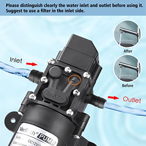 Druckwasserpumpe 12 V VerRich Diaphragm Pump, 12 V