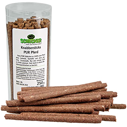 Hundefutter-Pferd Schecker 1 kg Knabbersticks PUR Pferd