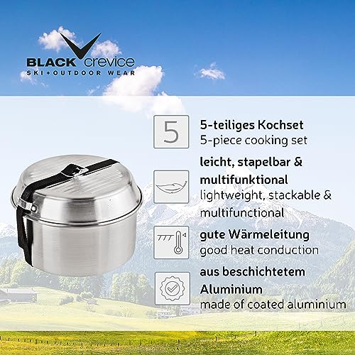 Camping Kochgeschirr Edelstahl Black Crevice Camping-Kochset