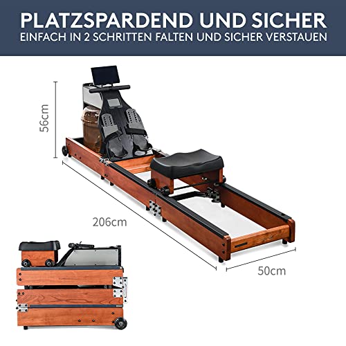 Rudergerät KINGSMITH WR1 platzsparend mit Wasserwiderstand