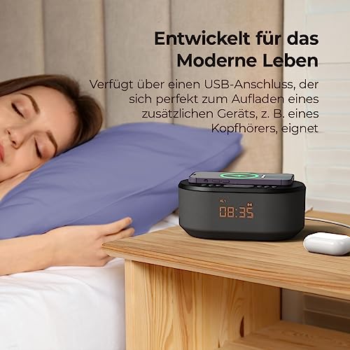 Bluetooth-Radio i-box Radiowecker Digital mit USB-Ladegerät