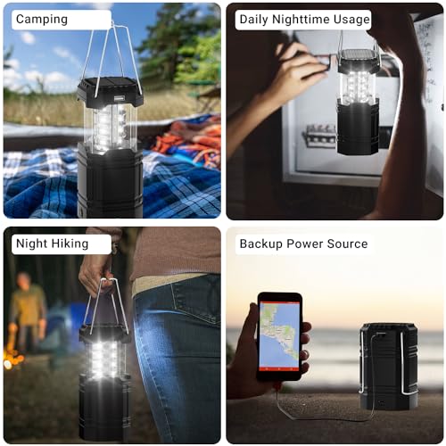 Campinglampe ROCAM LED Solar, Wasserdicht LED Camping Laterne