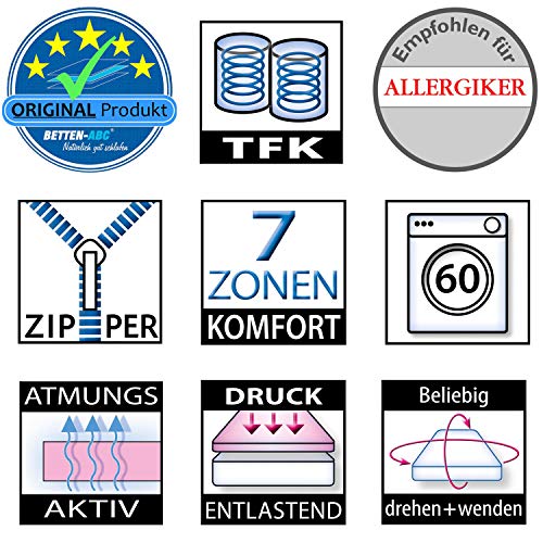 Schlaraffia-Matratze Betten-ABC 7-Zonen-Taschenfederkernmatratze