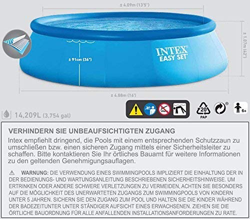 Intex-Pool Intex Easy Set Aufstellpool, blau, Ø 457 x 122 cm