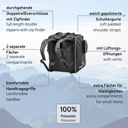 Skischuhtasche mit Helmfach Black Crevice Skischuh- & Helmtasche