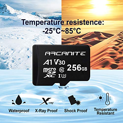 Micro-SD-256GB ARCANITE 256 GB microSDXC-Speicherkarte mit Adapter