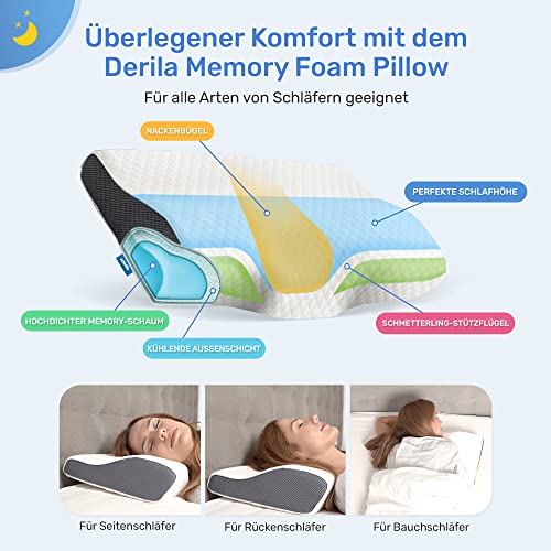 Bauchschläferkissen Derila Memory Foam Kissen Kopfkissen