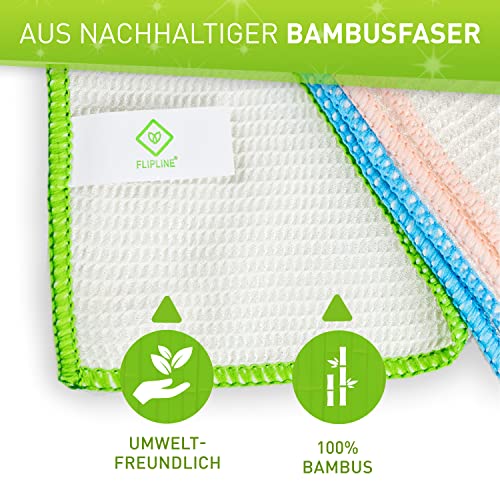 Spültuch FLIPLINE Bambustücher, 6X 100% Bambus Putztücher