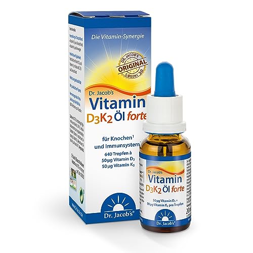 Vitamin-D3-K2 Dr. Jacob’s Vitamin D3K2 Öl forte 20 ml, 50 µg