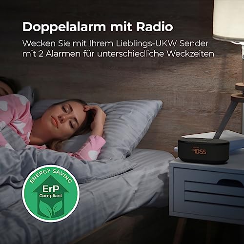 Bluetooth-Radio i-box Radiowecker Digital mit USB-Ladegerät