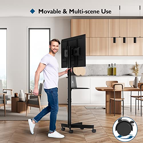 TV-Ständer BONTEC Mobiler TV Ständer auf Rollen für 23-60 Zoll