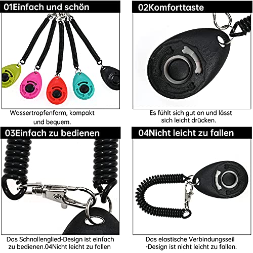 Clicker Faburo Profi Hunde, 5PCS Profi Hunde Klickertraining