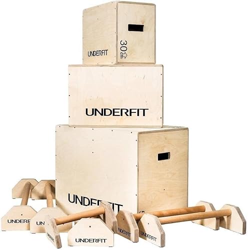 Plyo-Box UNDERFIT Plyometrische Sprungbox Holzplattform