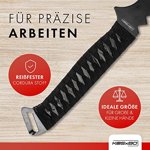 Machete KOSxBO mit roter Klinge Troodon Dinosaurier Edition