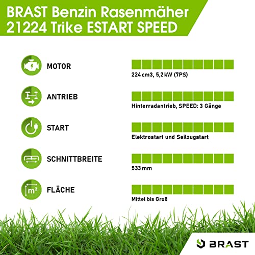 Benzin-Rasenmäher mit Mulchfunktion BRAST ® Benzin