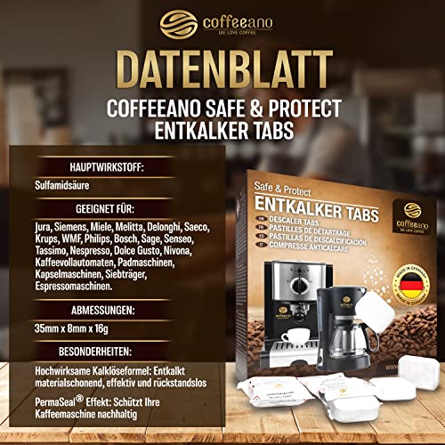 Entkalkungstabletten Kaffeevollautomat Coffeeano 50