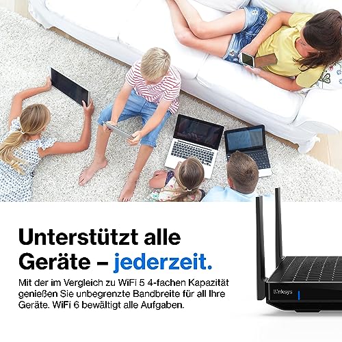 WiFi-6-Router Linksys Hydra Pro 6E Tri‑Band WiFi-6E-Mesh-Router