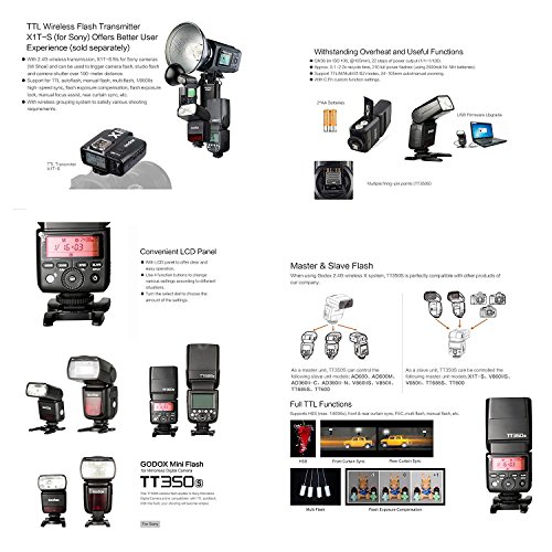 Godox-Blitz GODOX TT350S TTL 2.4G HSS 1 / 8000s GN36 Kamera Flash