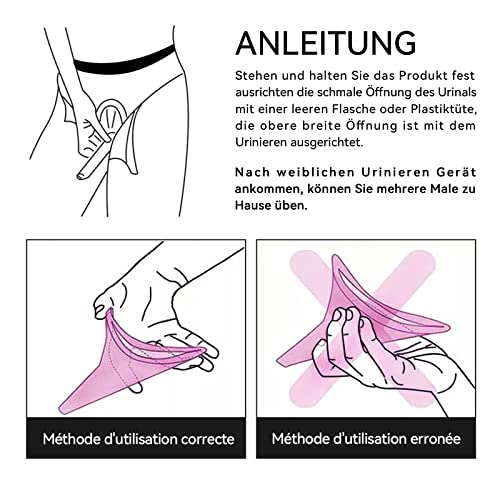 Urinella Sunany für Frauen, Weibliches Urinal Silikontrichter