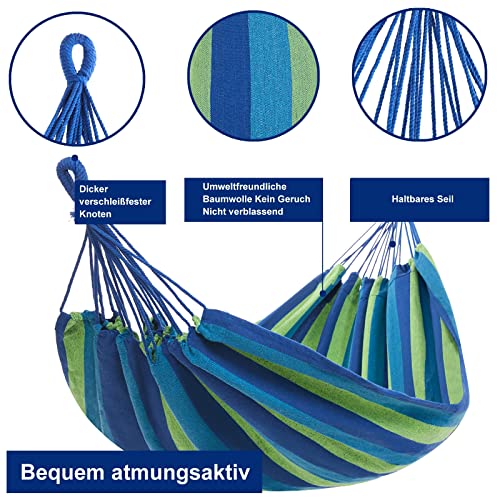 Hängematte interGo 200 x150cm groß Hängeliege Baumwolle