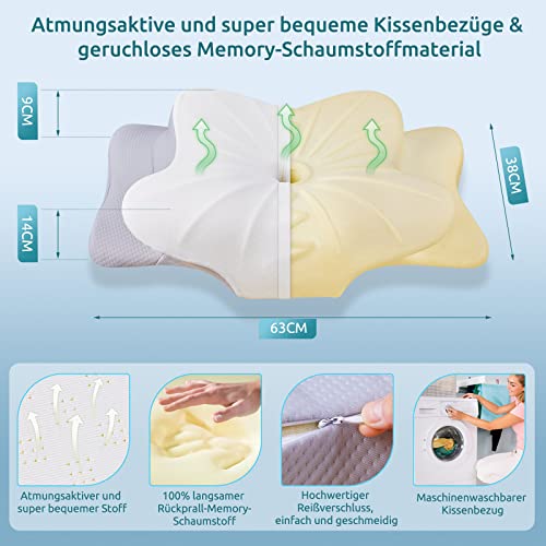 Nackenstützkissen DONAMA Memory Foam Kissen Kopfkissen