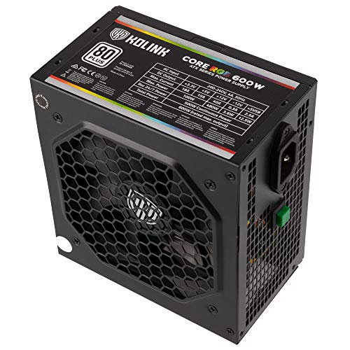 600-Watt-Netzteil KOLINK Core RGB 80 Plus PC-Netzteil PC 600 W