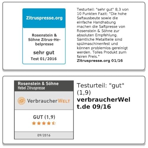 Saftpresse Rosenstein & Söhne Orangenpresse, Professionelle